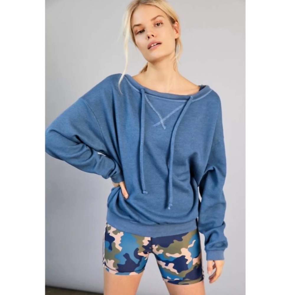 Year of Ours Becca Blue Easy Pullover Sweatshirt